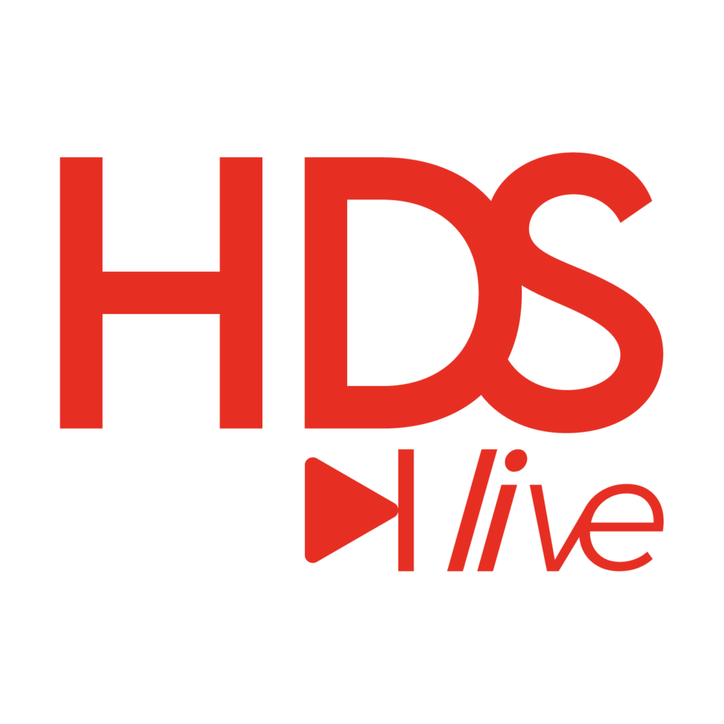Création de logo à Roanne, HDS live, logo rouge, musique, icone play